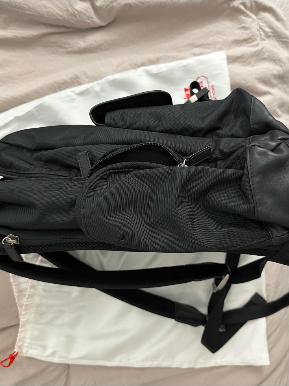 Coach Black Nylon Backpack with Leather Trim - Picture 7 of 7